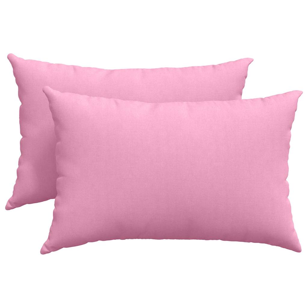 Sofakissen 2 pcs Hellgrau 50 x 30 cm Stoff