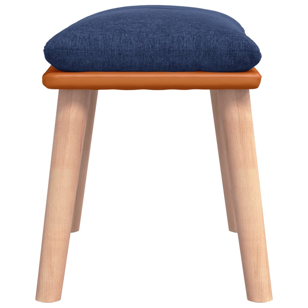 Fußhocker Hellgrau 45x29,5x35 cm Stoff und Kunstleder