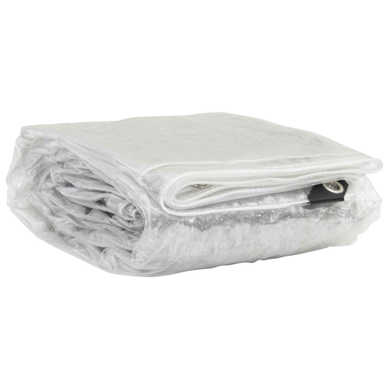 Transparente Plane mit Ösen 1x2 m PVC