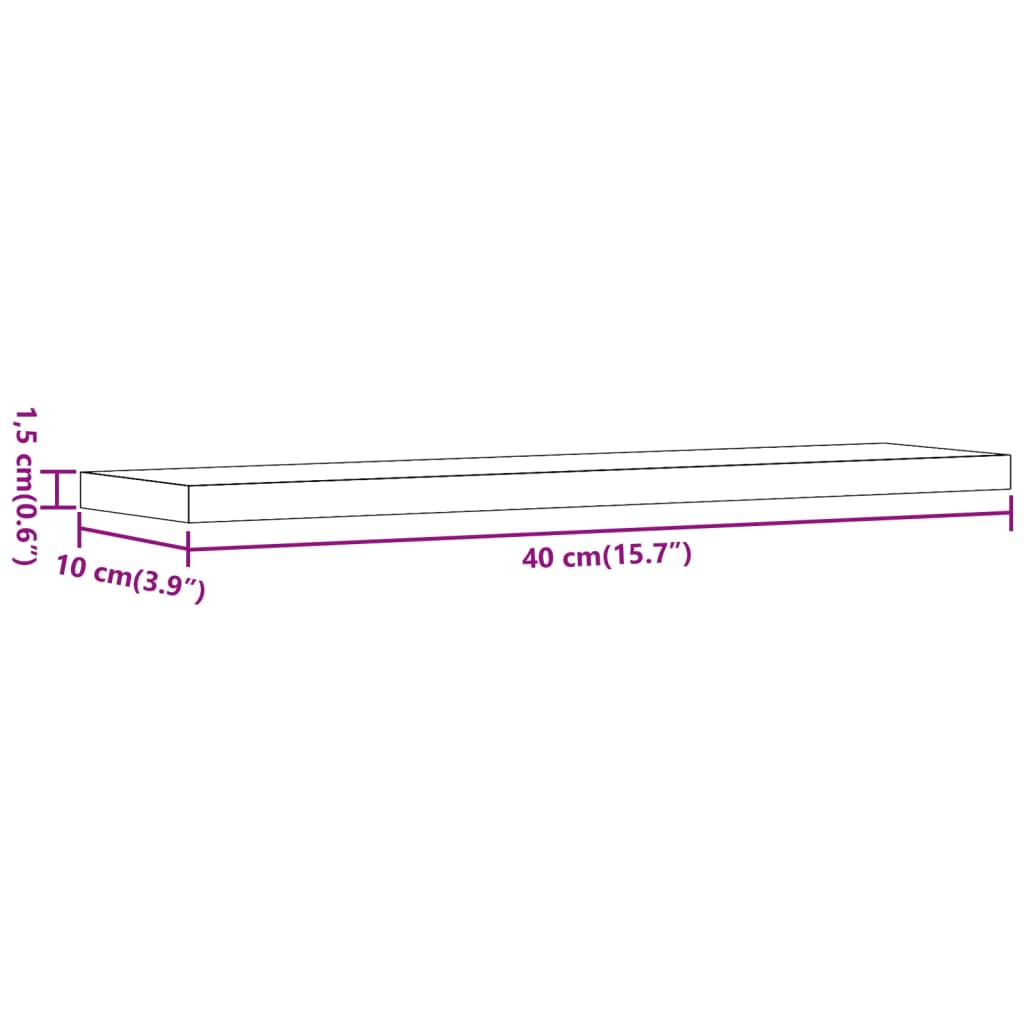 Bücherregal-Bretter 4 Stk. Weiß 40x10x1,5 cm Holzwerkstoff