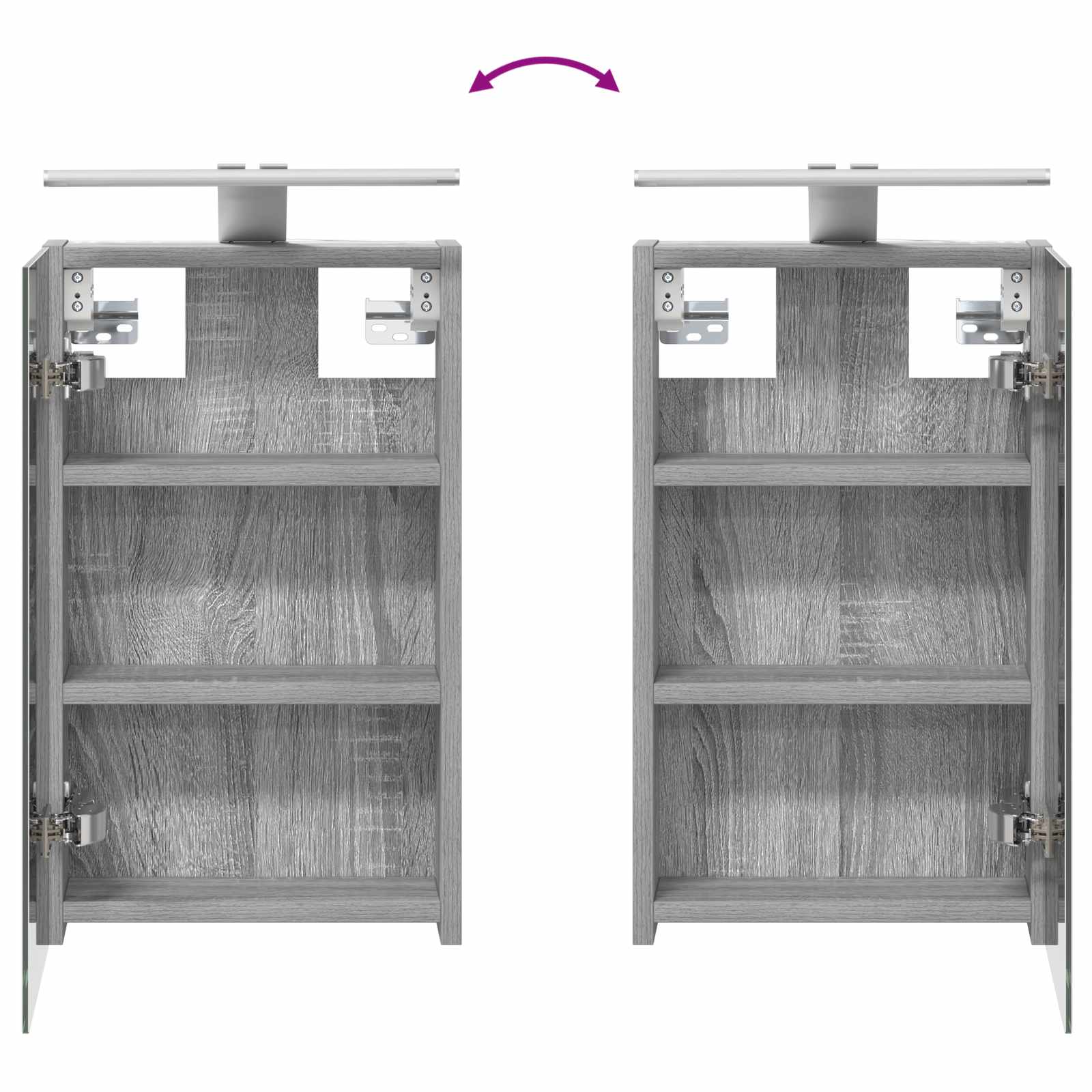 Badezimmerschrank-Set 3 pcs 80 x 10,5 x 50 cm Holzwerkstoff