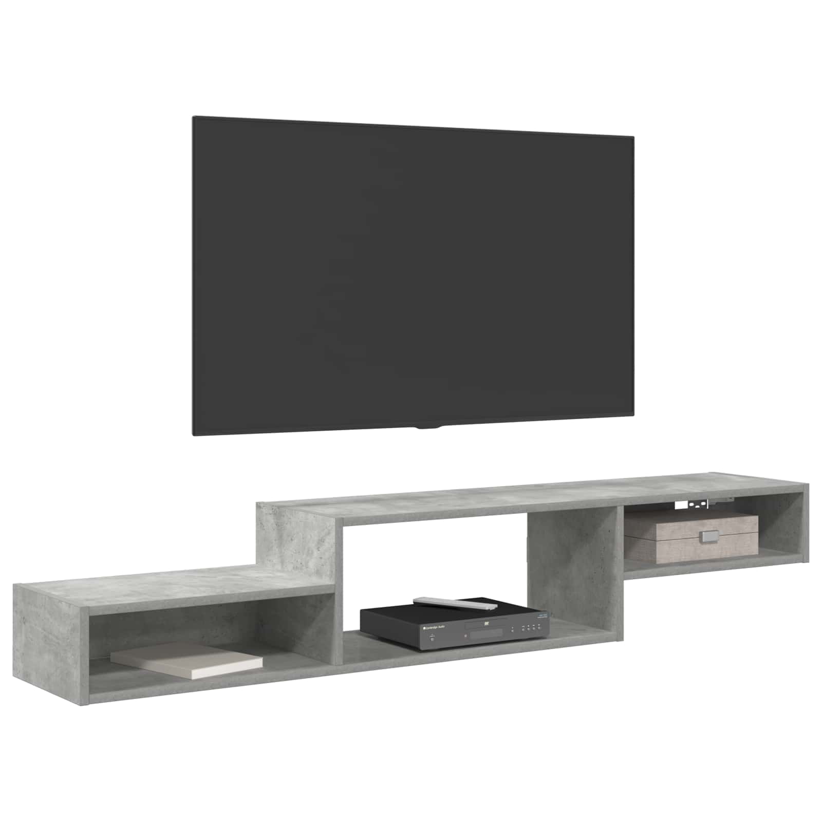 Wandmontierter TV-Schrank Wandhalterung Weiß 150 x 28 x 26 cm