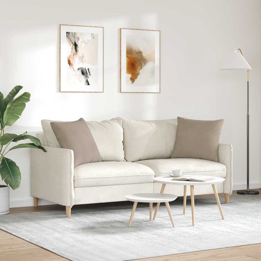 Sofakissen 2 Stück Taupe 50 x 30 cm Stoff