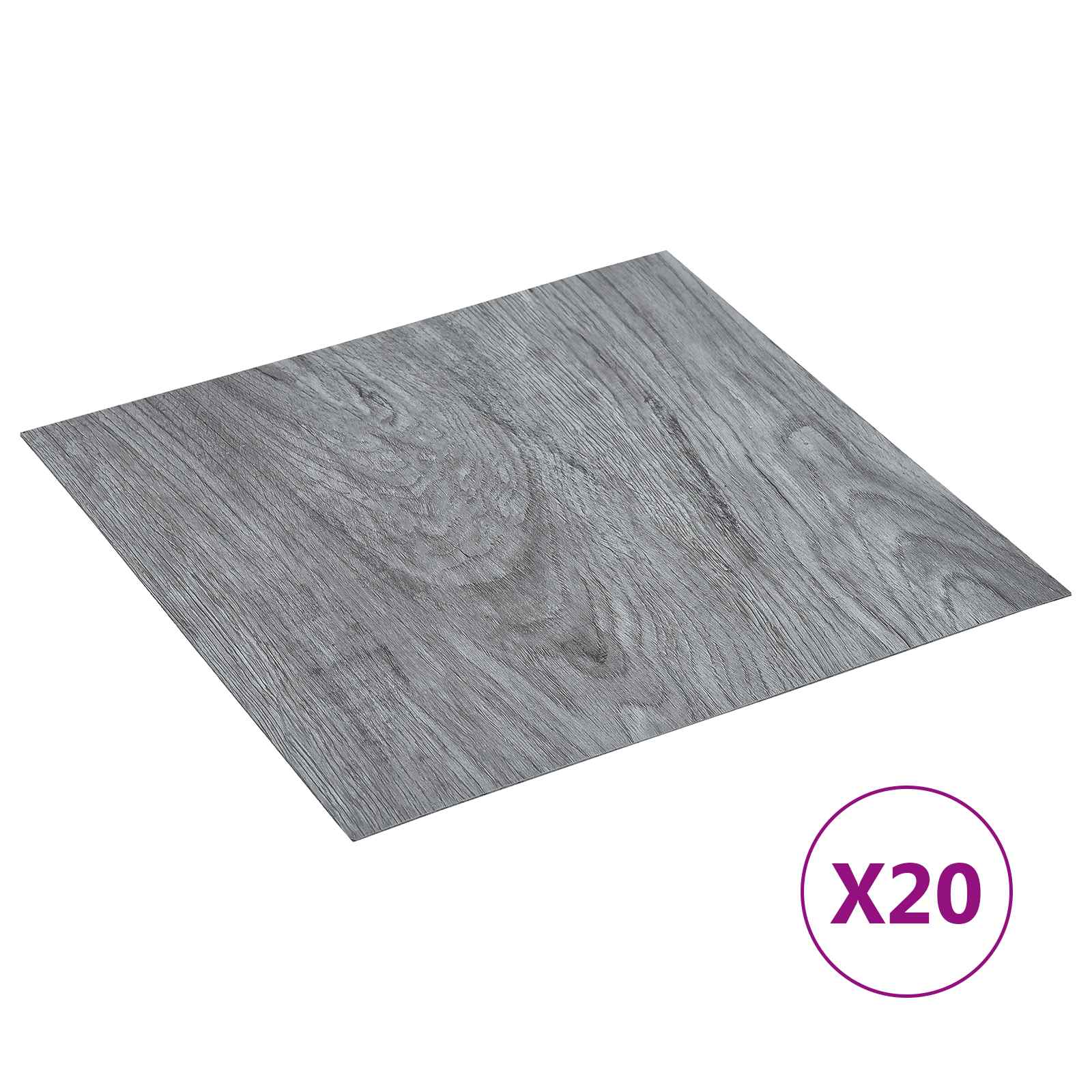 Selbstklebende Bodenplanken 30,5 x 30,5 cm 20 pcs PVC Betongrau