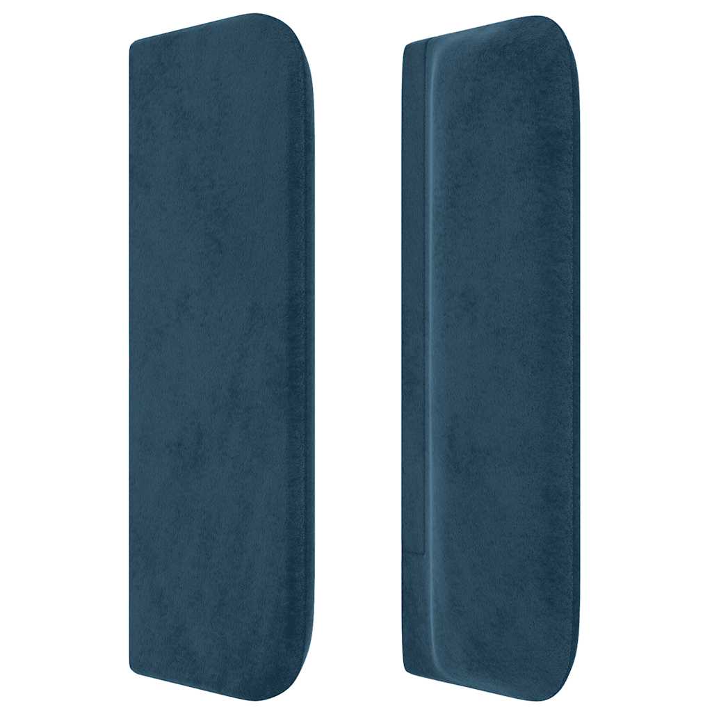 Kopfteil mit Ohren Dunkelblau 93x16x78/88 cm Samt