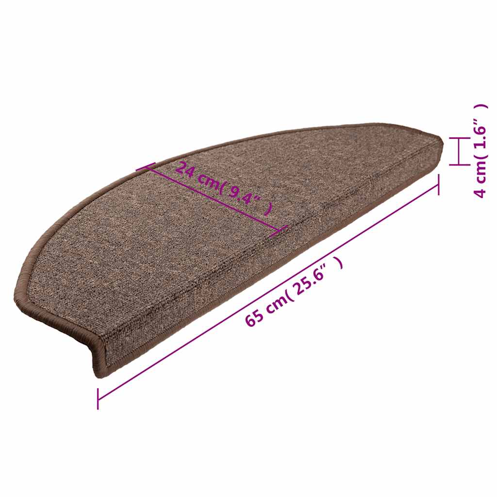 Stufenmatten 15 Stk. 56x17x3 cm Anthrazit Halbrund