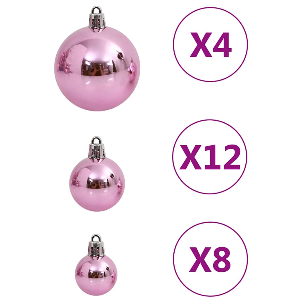 111-tlg. Weihnachtskugel-Set Golden Polystyrol