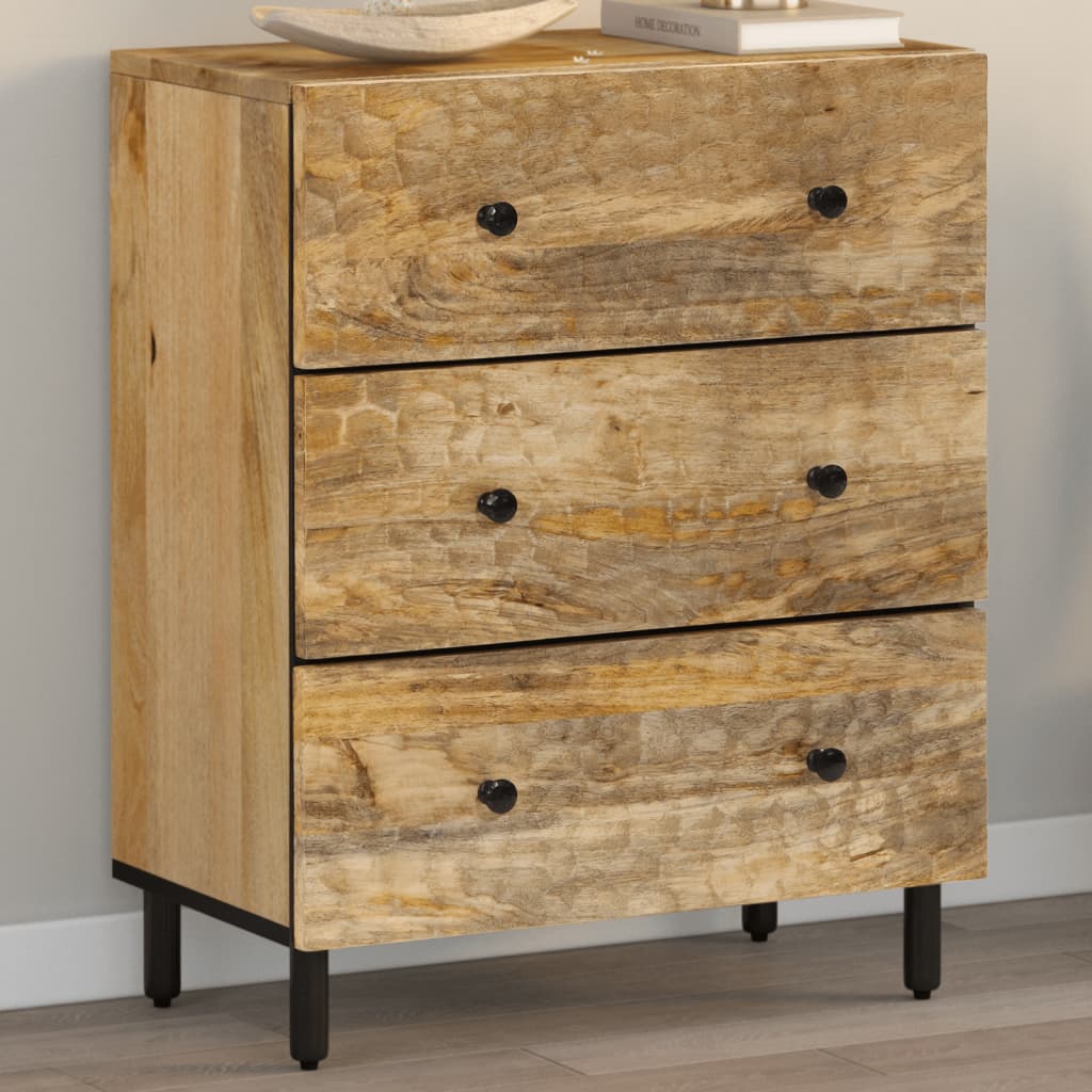 Beistellschrank 60x33x75 cm Massivholz Akazie