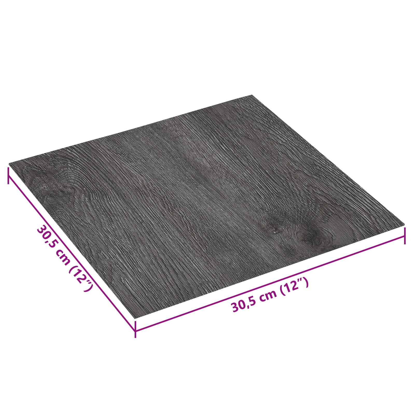 Selbstklebende Bodenplanken 30,5 x 30,5 cm 20 pcs PVC Betongrau