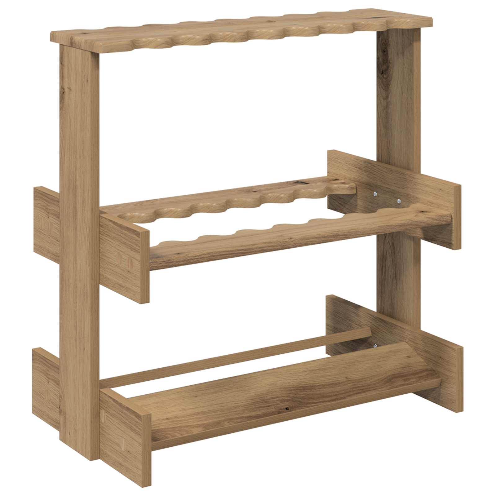 Billardqueue-Ständer Holzwerkstoff 60 x 35 x 60 cm Weiß