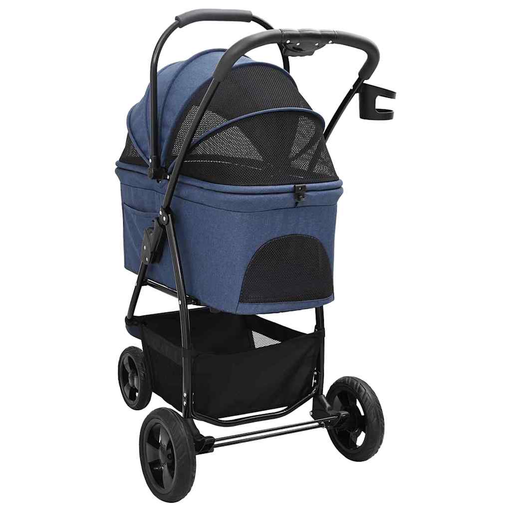 Faltbarer Haustierwagen Rosa 81 x 47 x 99 cm Polyester