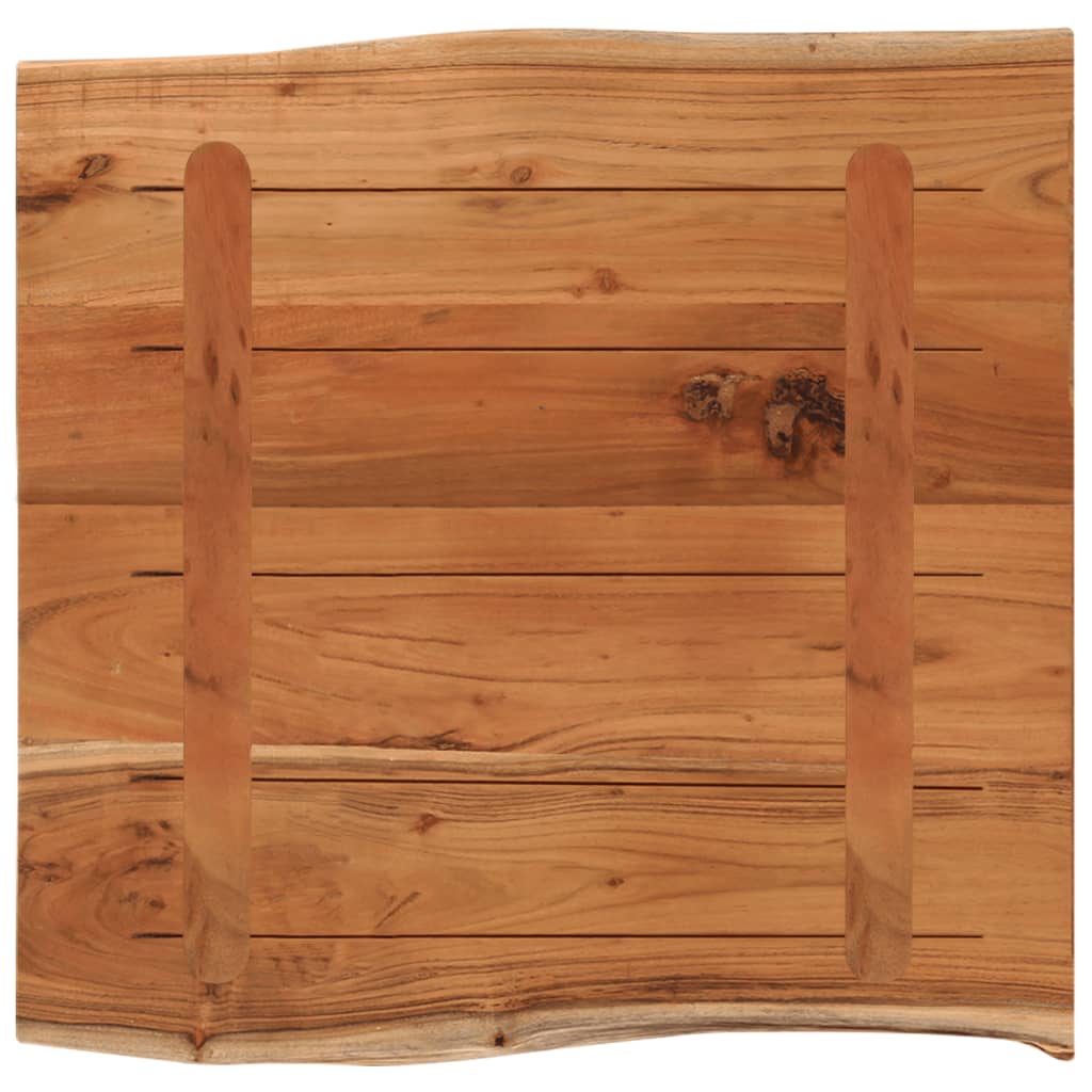 Tischplatte 40x40x2,5 cm Rechteckig Massivholz Akazie Baumkante