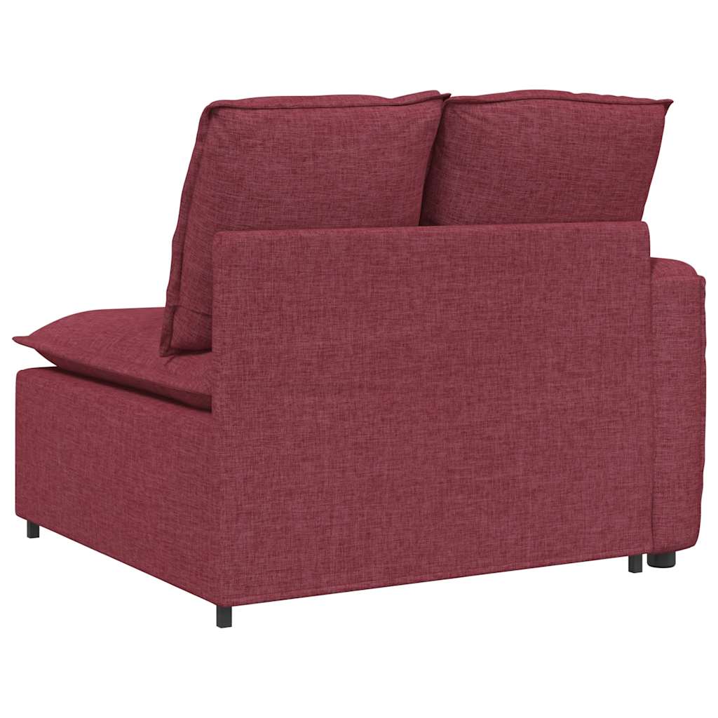 Modulares Sofa Endmodul mit Armlehne Kissen Hellgrau 100 cm