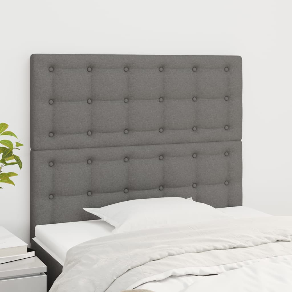Kopfteil Hellgrau 80x5x118/128 cm Stoff
