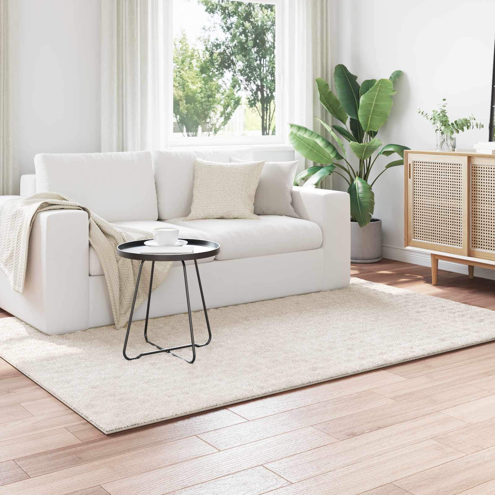 Bereichsteppiche Rechtwinklig SIROLO Creme 150 x 80 cm