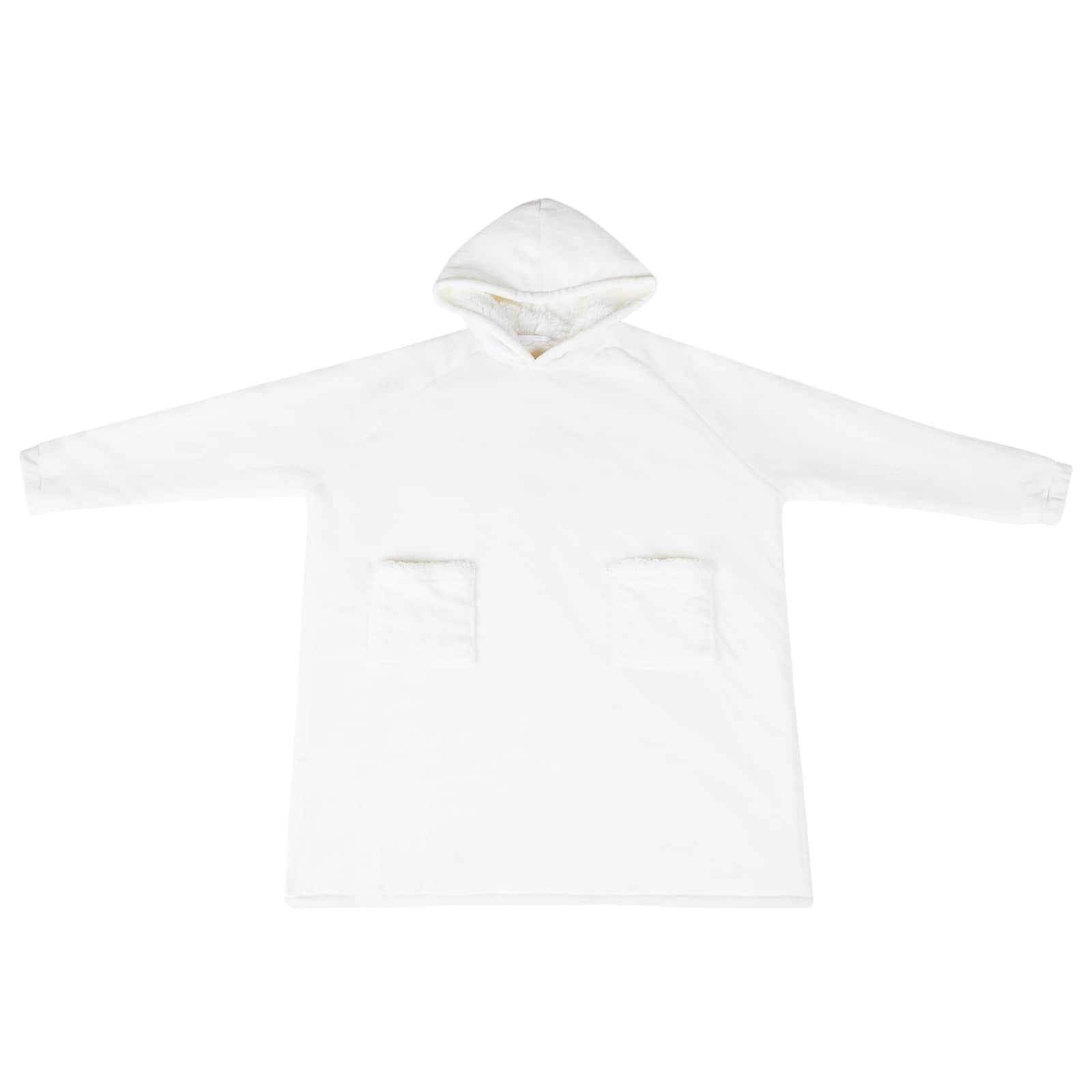 Decken-Hoodie Beige M Fleece und Flanell