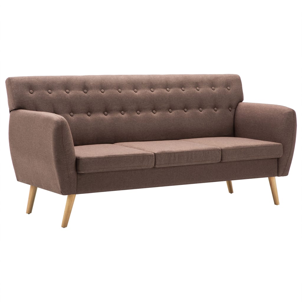 3-Sitzer-Sofa Stoff 172x70x82 cm Dunkelgrau