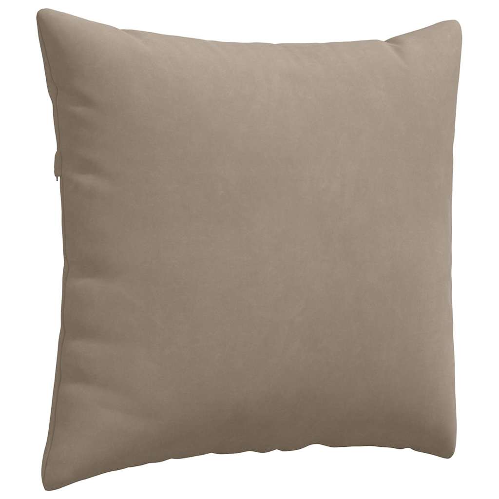 Sofakissen 2 Stück Taupe 50 x 30 cm Stoff