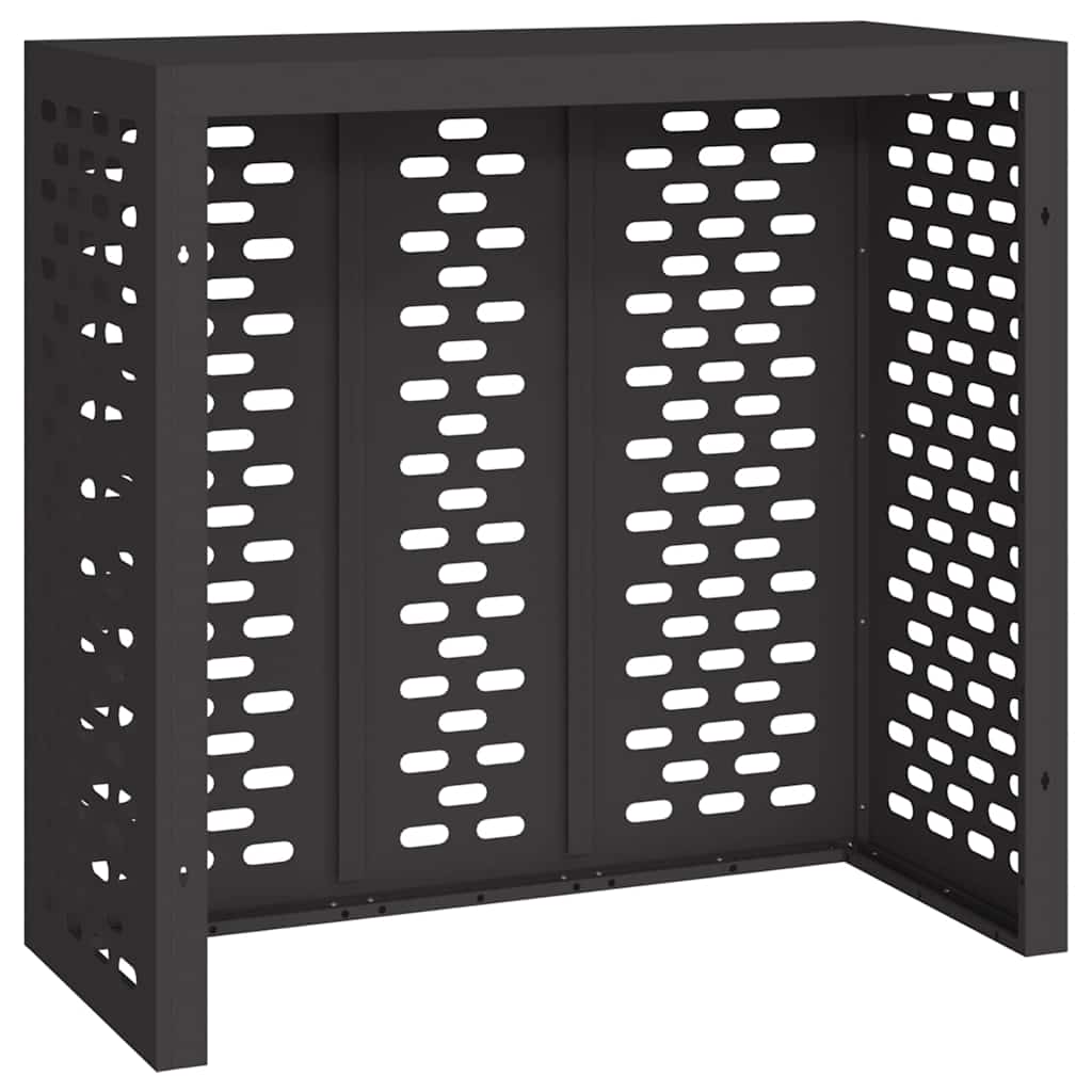 Klimaanlagenabdeckung Schwarz 90 x 40 x 60 cm Stahl