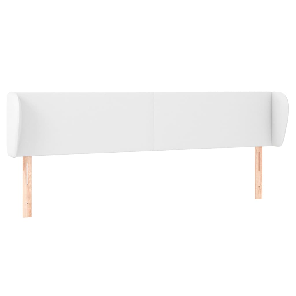 Kopfteil mit Ohren Creme 83x23x78/88 cm Kunstleder