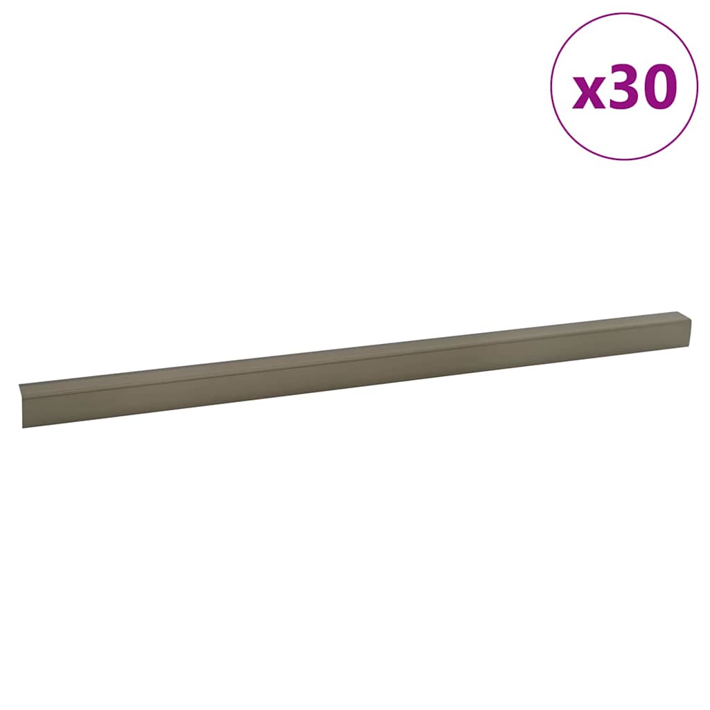 Treppenkantenprofile in L-Form 15 Stk. Aluminium 90 cm Silbern