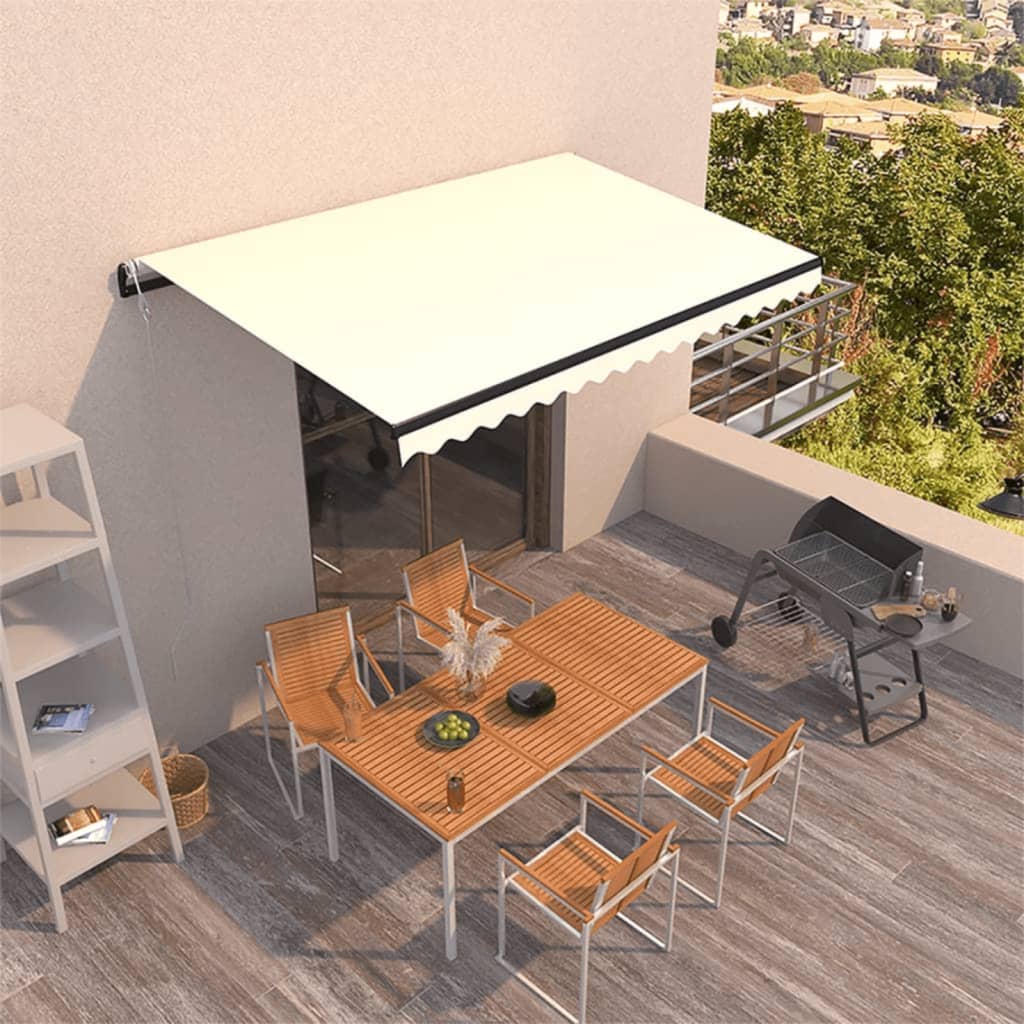 Markise Automatisch Einziehbar 350x250 cm Creme