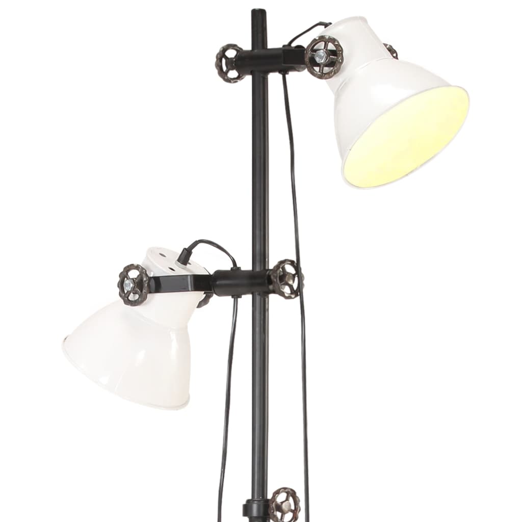 Stehlampe 2-flammig Silbern E27 Gusseisen