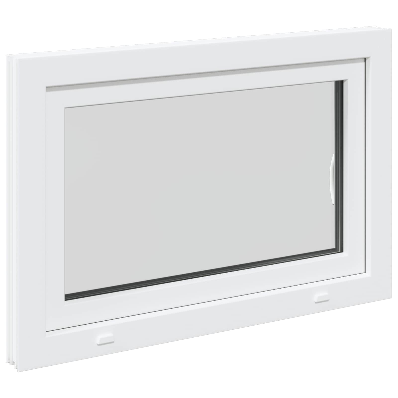 Kellerfenster RISOR 50 x 50 cm PVC und Glas Weiß