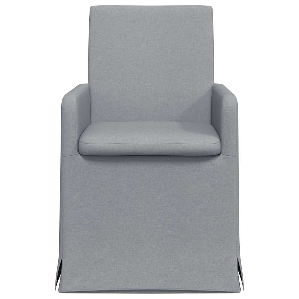 Esszimmerstühle 2 pcs Hellgrau 57 x 67 x 95 cm Stoff