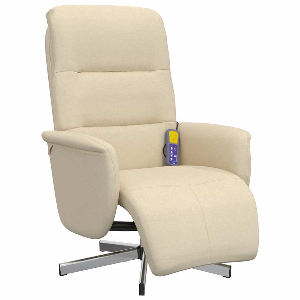 Massagesessel mit Fußteil Braun Stoff