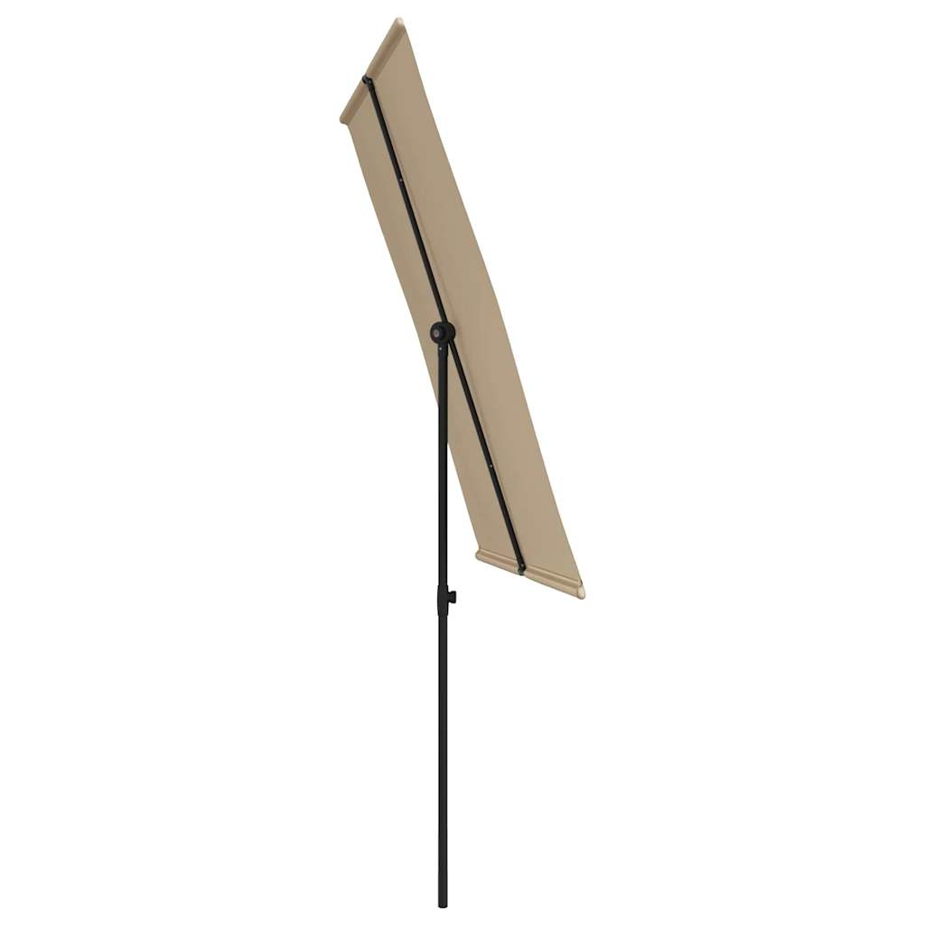 Sonnenschirm mit Aluminium-Mast 180x110 cm Bordeauxrot