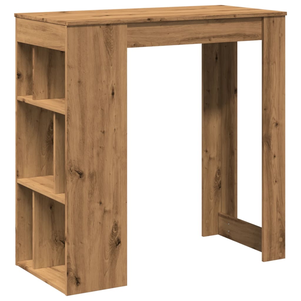 Bartisch Schwarz Eichen-Optik 102 x 50 x 103,5 cm Holzwerkstoff