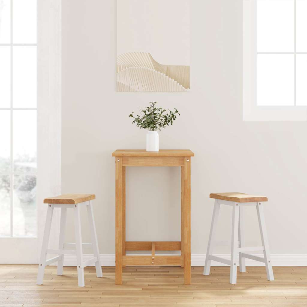 Barhocker 2 Stk. Massivholz