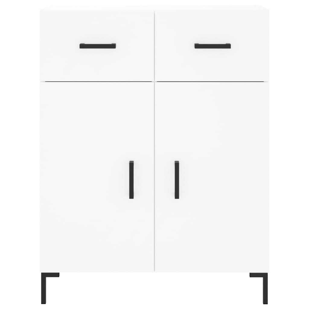 Highboard Hochglanz-Weiß 69,5x34x180 cm Holzwerkstoff