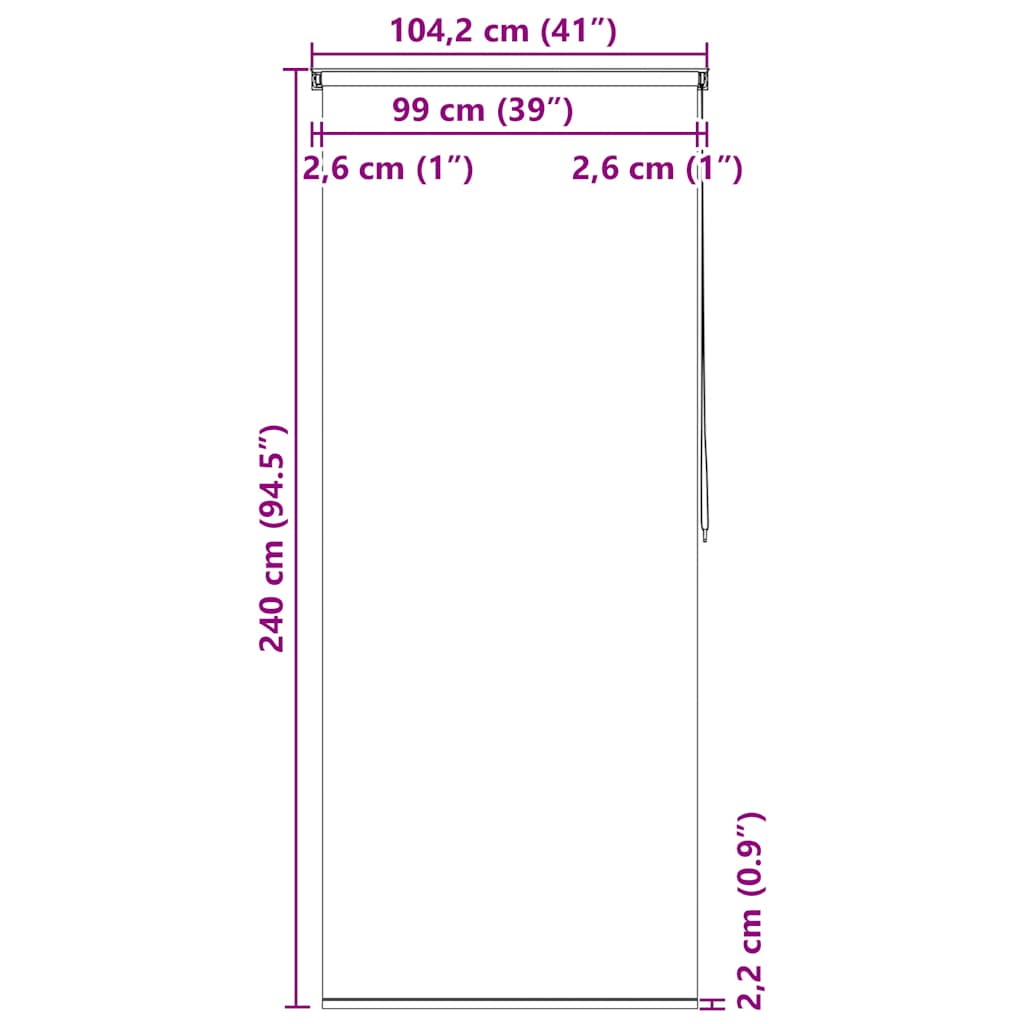 Duschrollo 80x240 cm Weiß