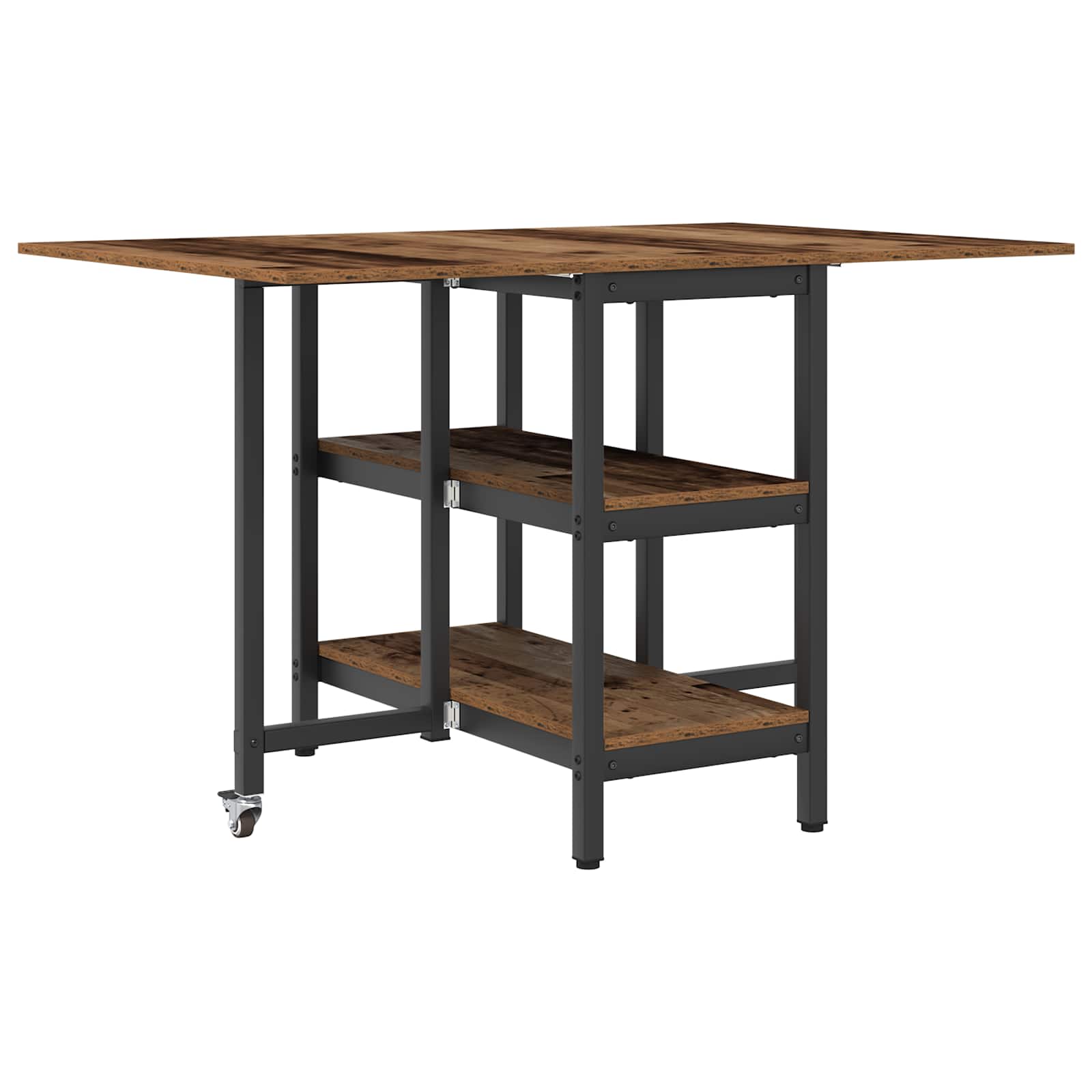 Esstisch 122 x 80 x 76,5 cm Holzwerkstoff Schwarze Eiche