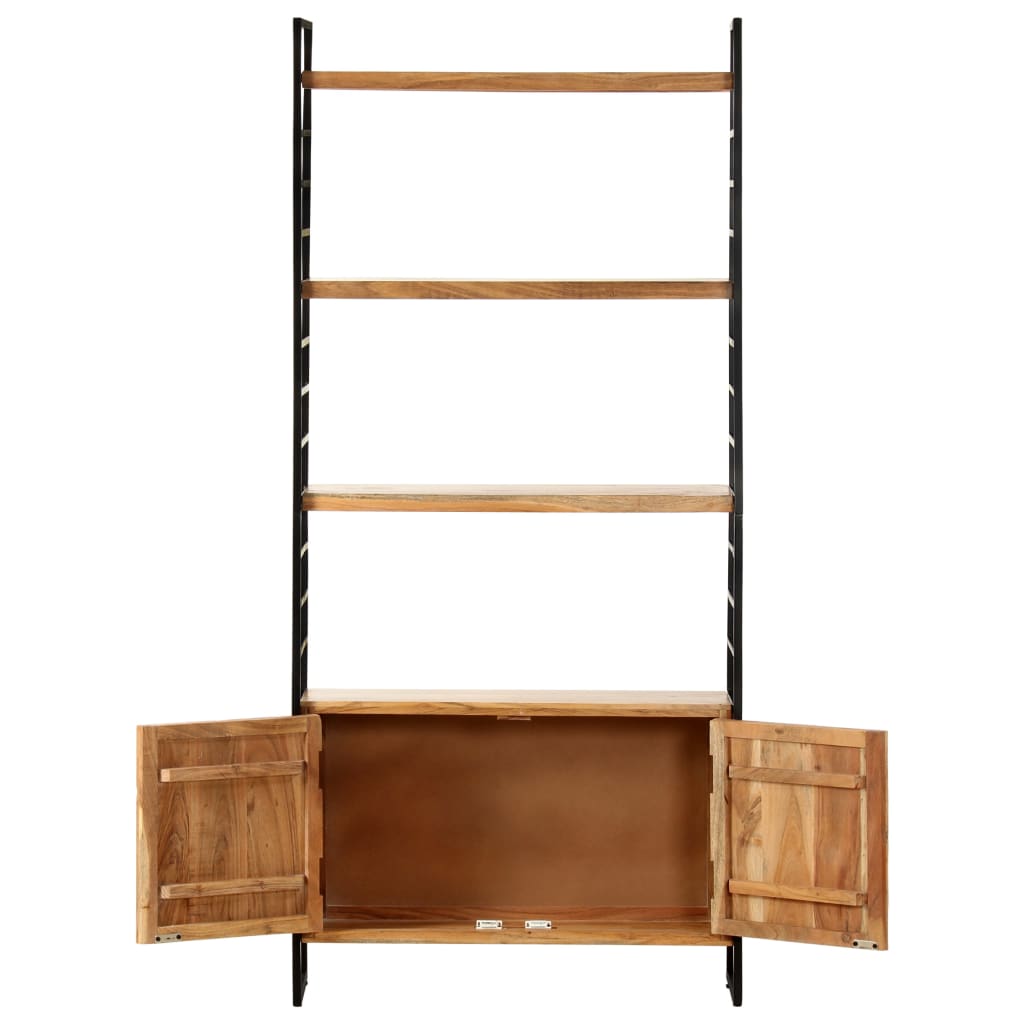 Bücherregal 4 Ebenen 80x30x180 cm Altholz Massiv