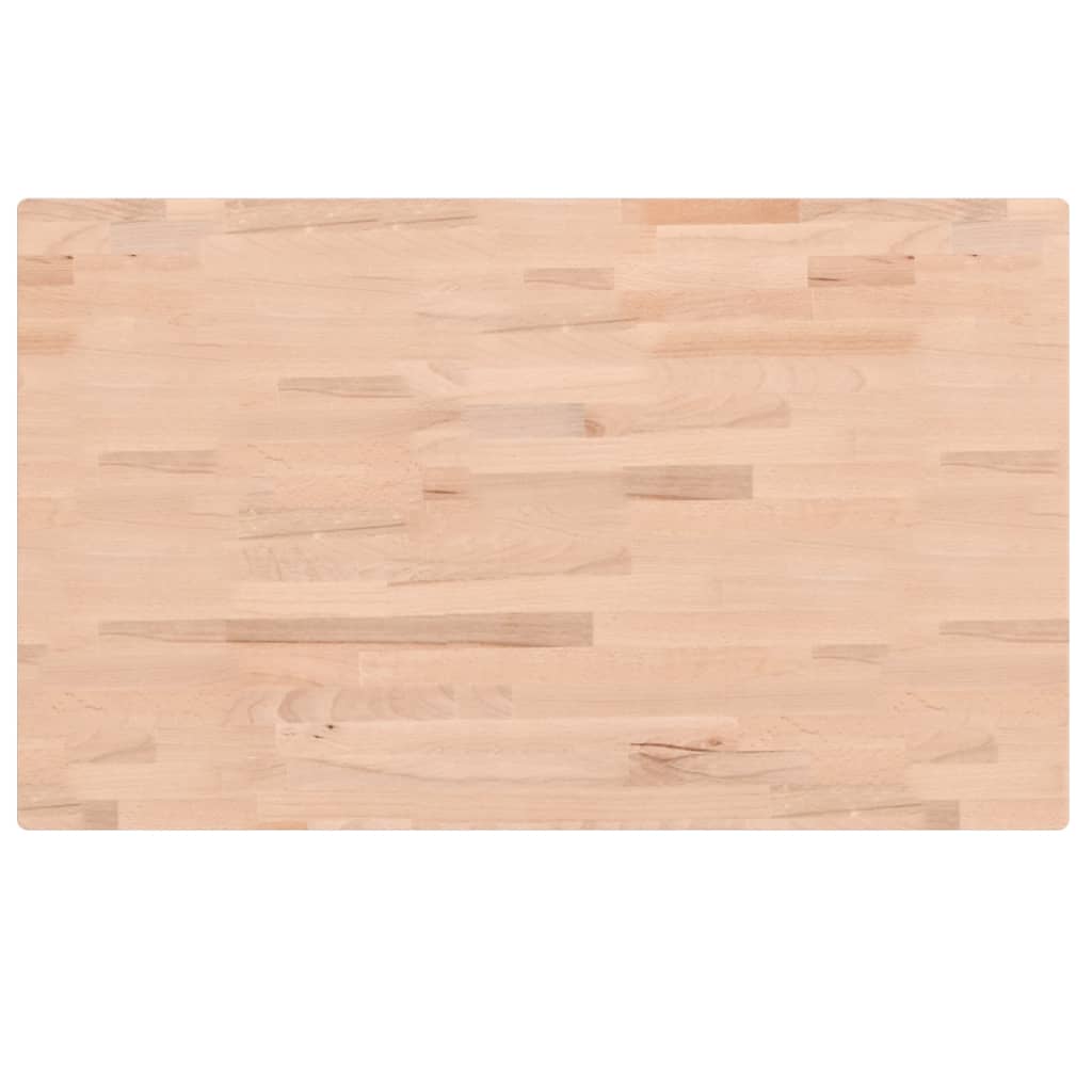 Tischplatte 80x40x1,5 cm Rechteckig Massivholz Buche