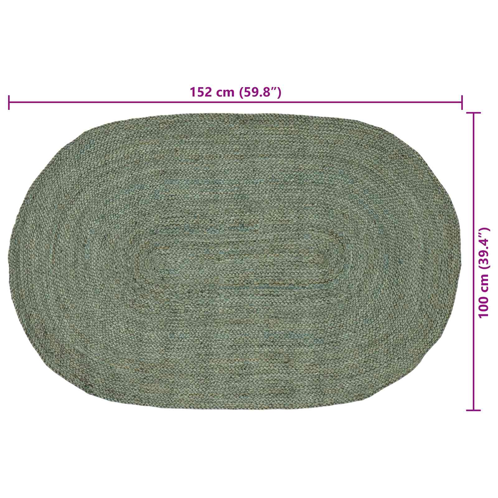 Bereichsteppiche Natur 100 x 152 cm Jute