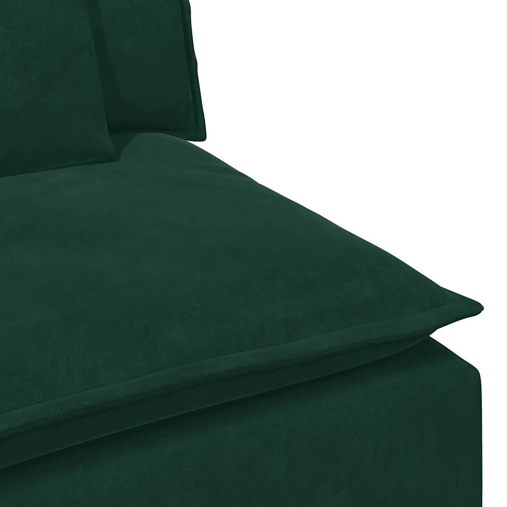 Modulares Sofa Endmodul mit Armlehne Kissen Blau 100 cm