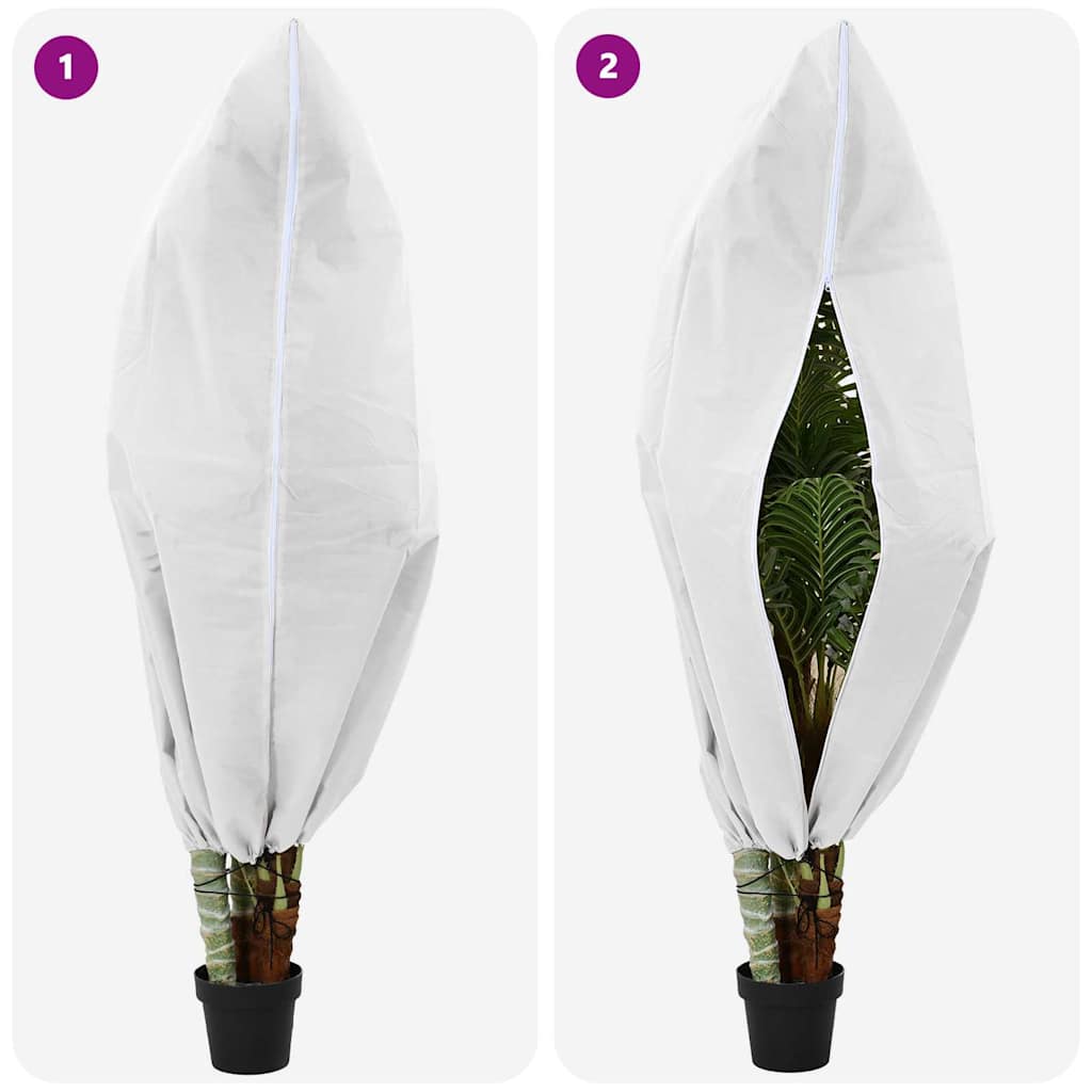 Wintervlies mit Reißverschluss 4 Stk. 70 g/m² 1x1,55 m