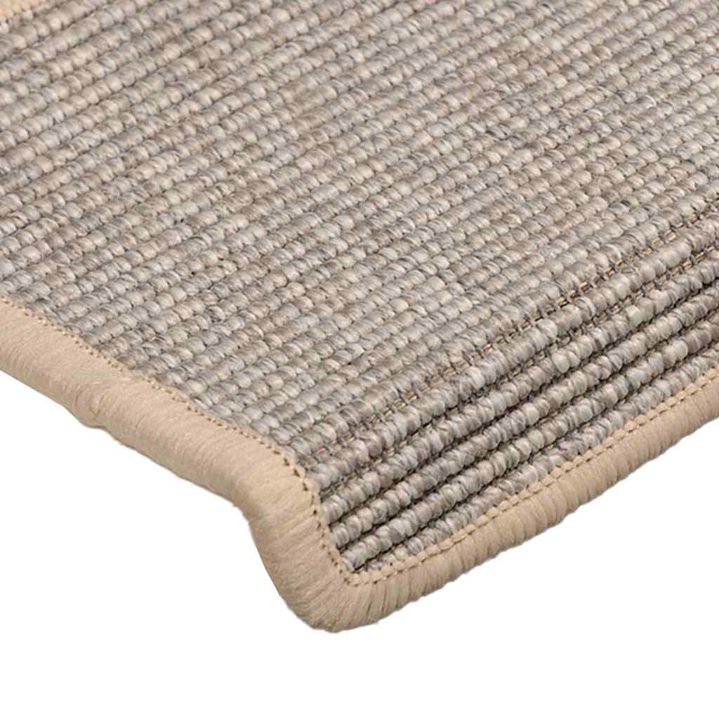 Stufenmatten 15 Stk. 65x21x4 cm Dunkelbeige Rechteckiger Rand