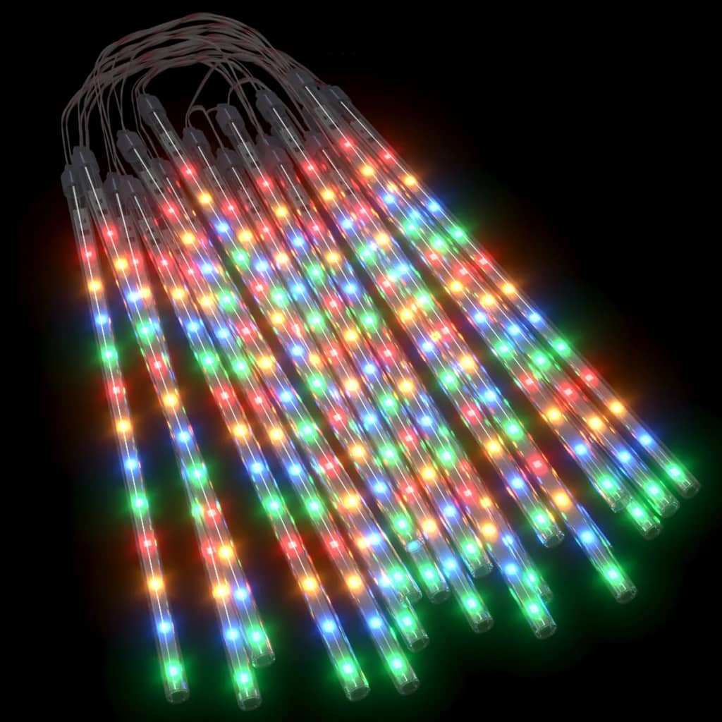 LED Meteor-Lichter 8 Stk. 30 cm Kaltweiß 192 LEDs