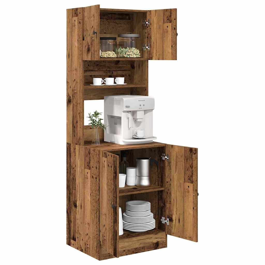Küchenschrank Weiß 60x50x180 cm Holzwerkstoff