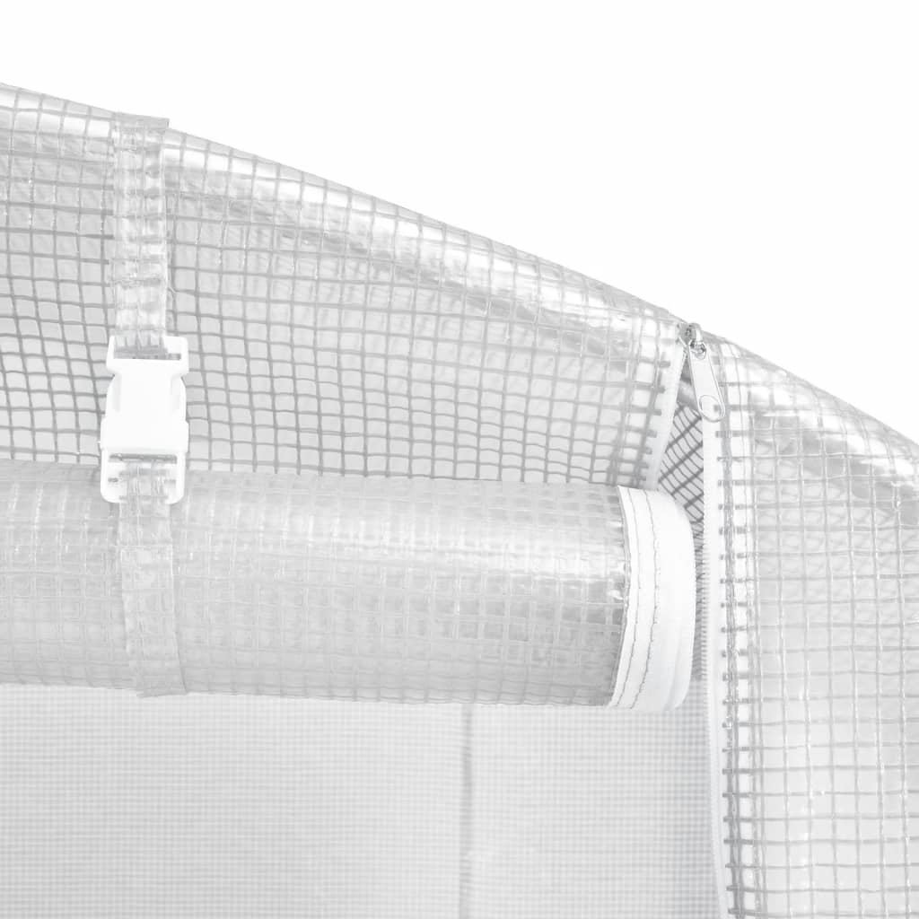 Gewächshaus mit Stahlrahmen Grün 24 m² 6x4x2,85 m