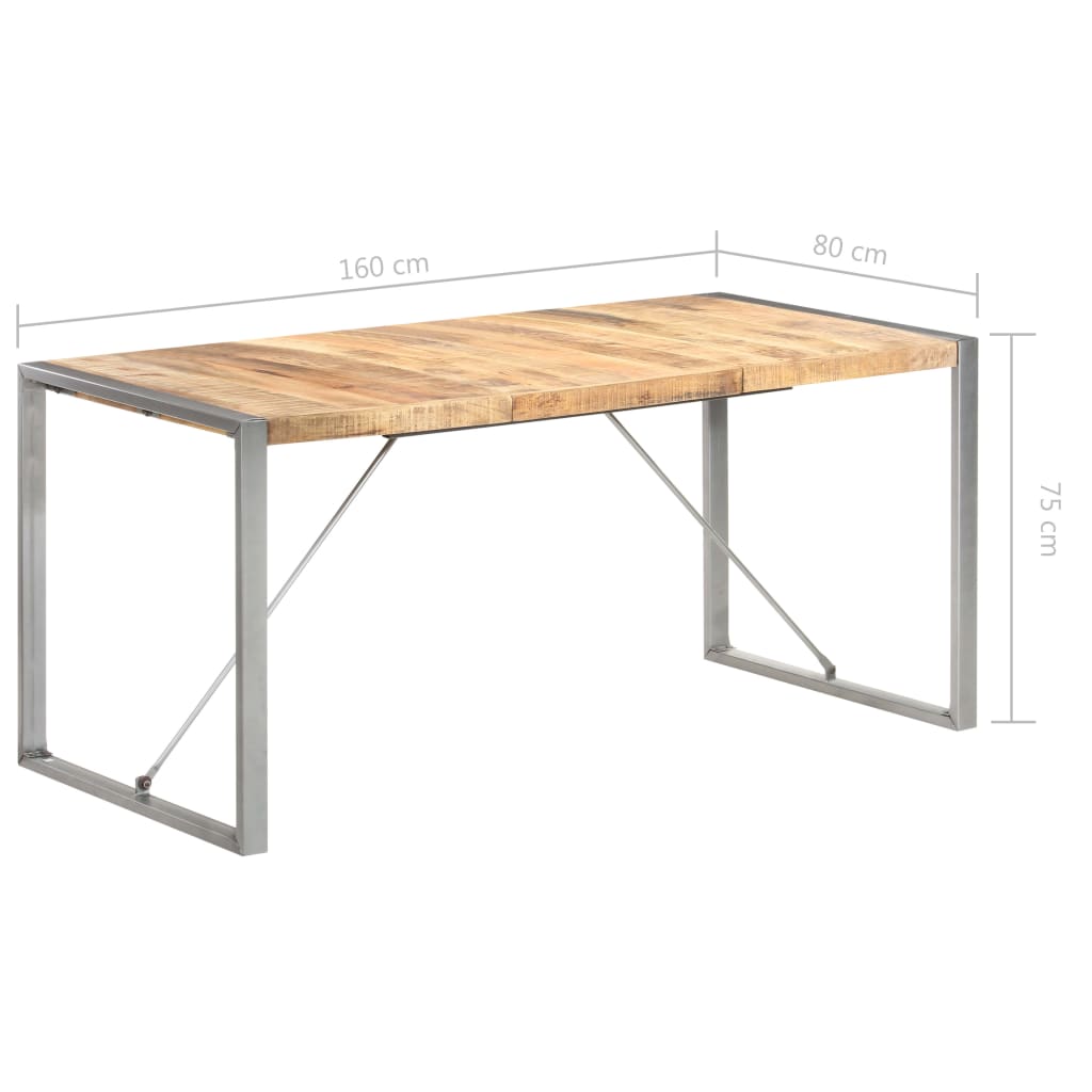 Esstisch 220x100x75 cm Massivholz Akazie