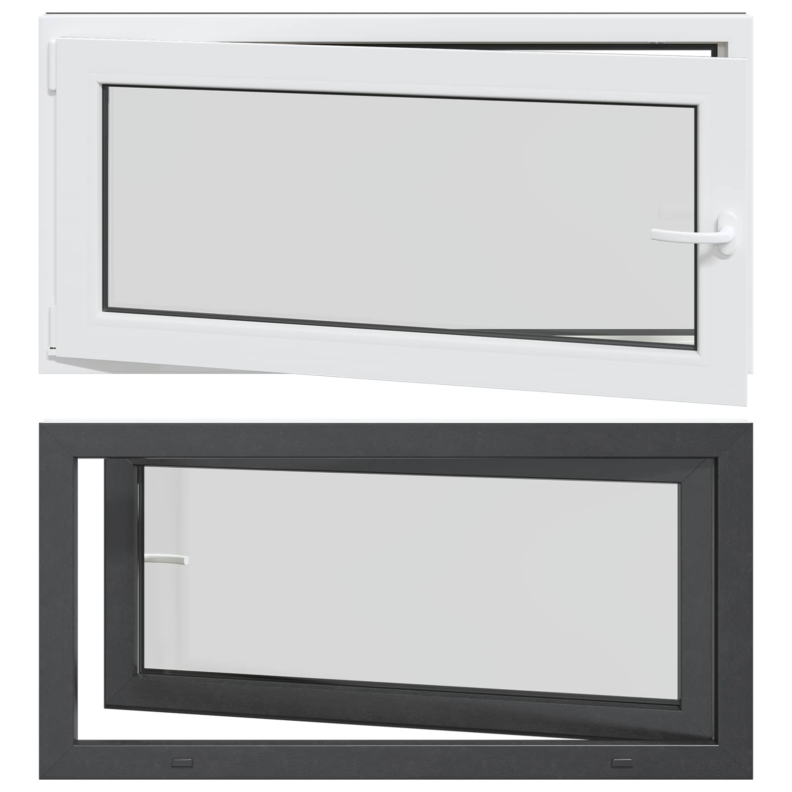 Kellerfenster RISOR 50 x 50 cm PVC und Glas Weiß