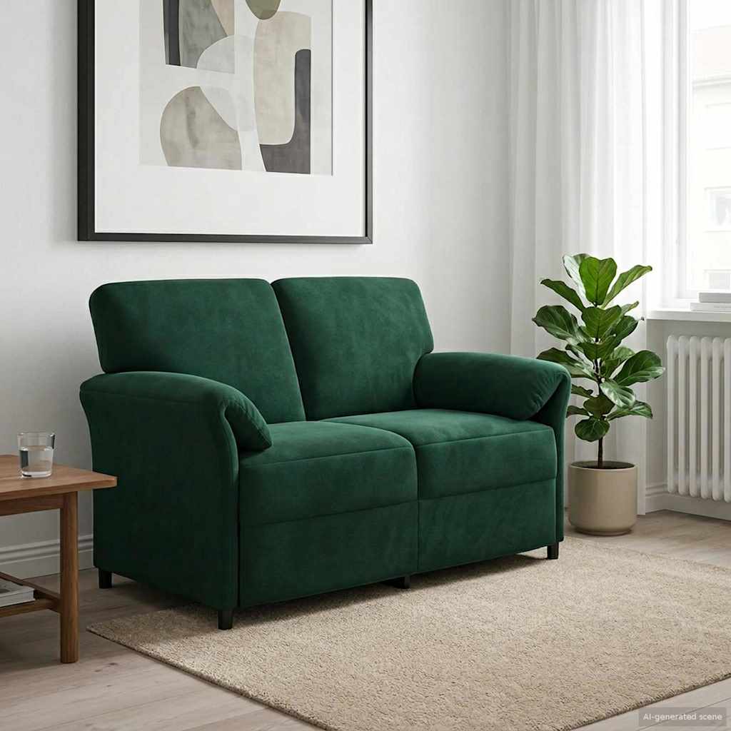 1-Sitzer Sofa Hellgrau 88 x 83 x 95 cm Samt