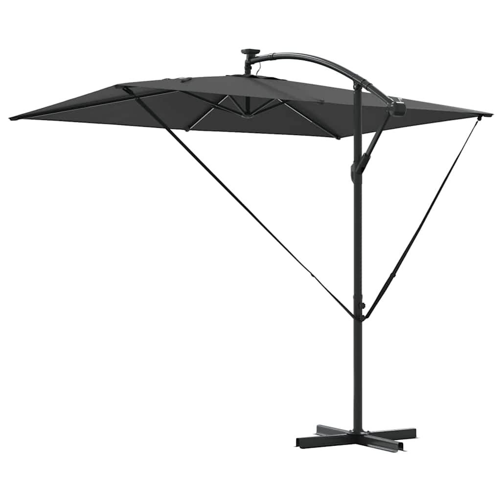 Sonnenschirm Sand 294 x 200 x 270 cm Polyester und Aluminium