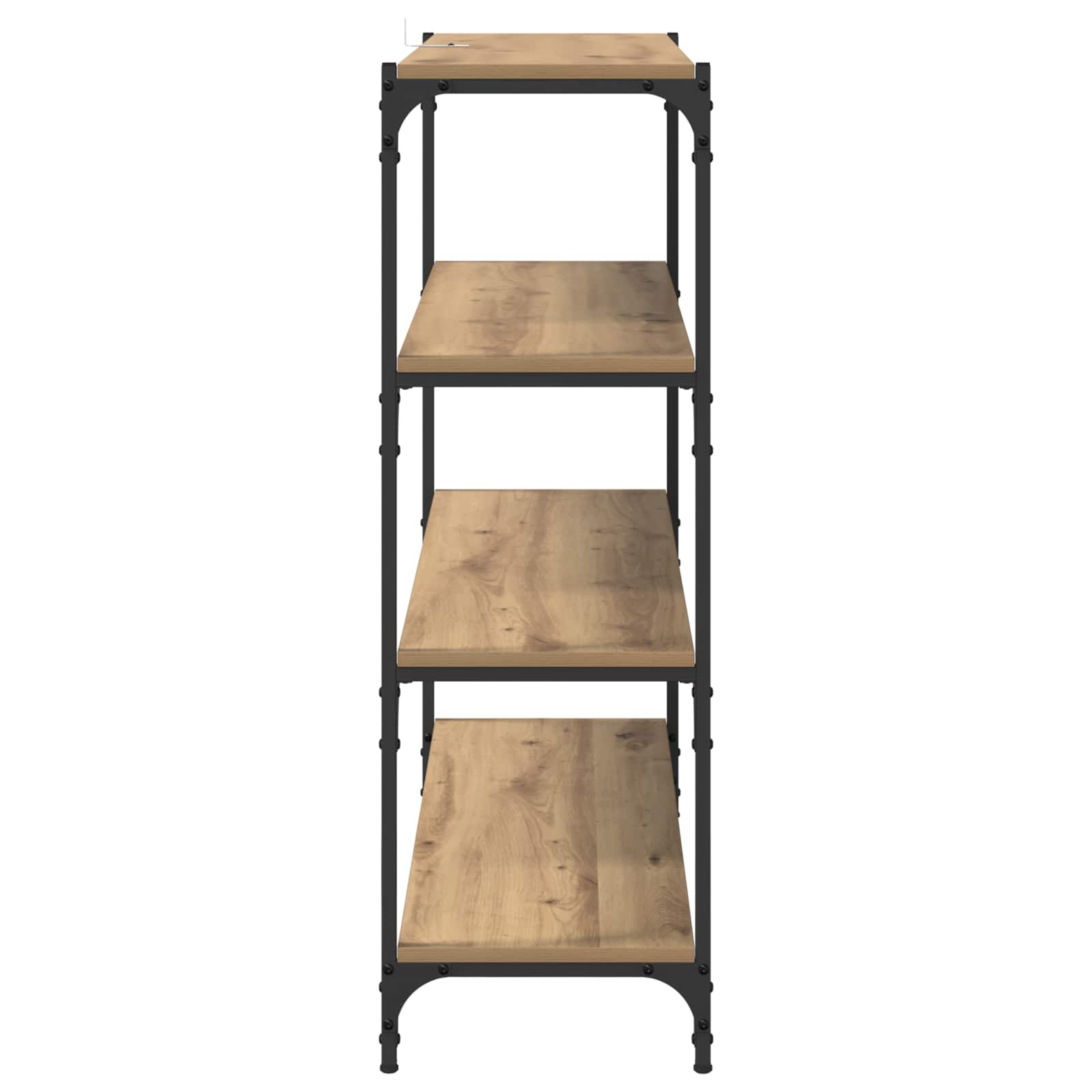Bücherregal Schwarz 40x33x70,5 cm Holzwerkstoff und Stahl